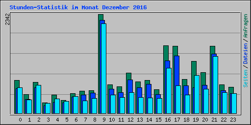 Stunden-Statistik im Monat Dezember 2016