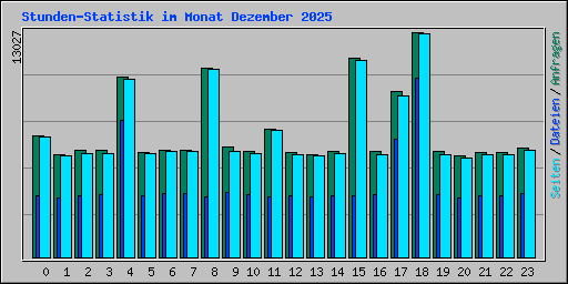 Stunden-Statistik im Monat Dezember 2025